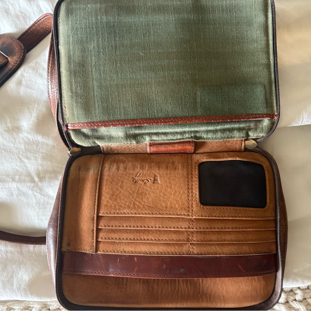 Scully Brown Leather Crossbody Bag - Picture 3 of 8